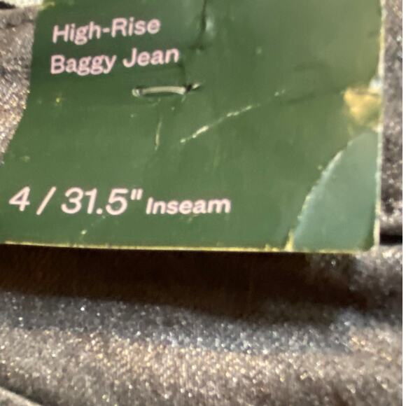 Wild Fable Metallic Gray Baggy Jeans Womens Size 4 NWT 31.5 Inseam - Picture 7 of 7